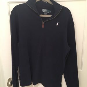 PENN STATE RALPH LAUREN COTTON QUARTER ZIP SWEATER